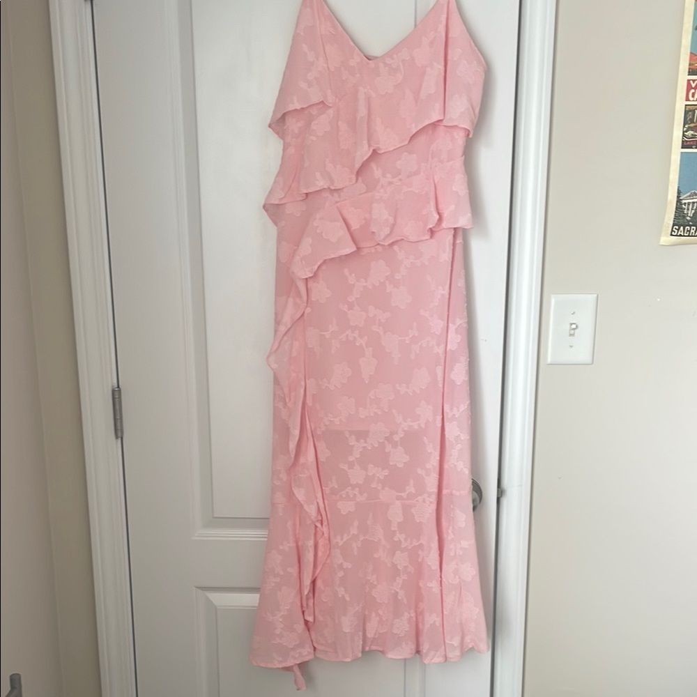 Wild Fable Pink Ruffled Tiered Sundress